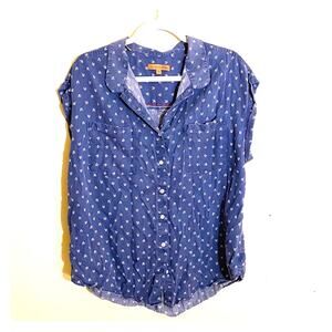 🦬JACHS GIRLFRIEND denim pattern button up size XL